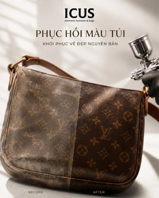 Phun phục hồi màu túi Louis Vuitton Monogram